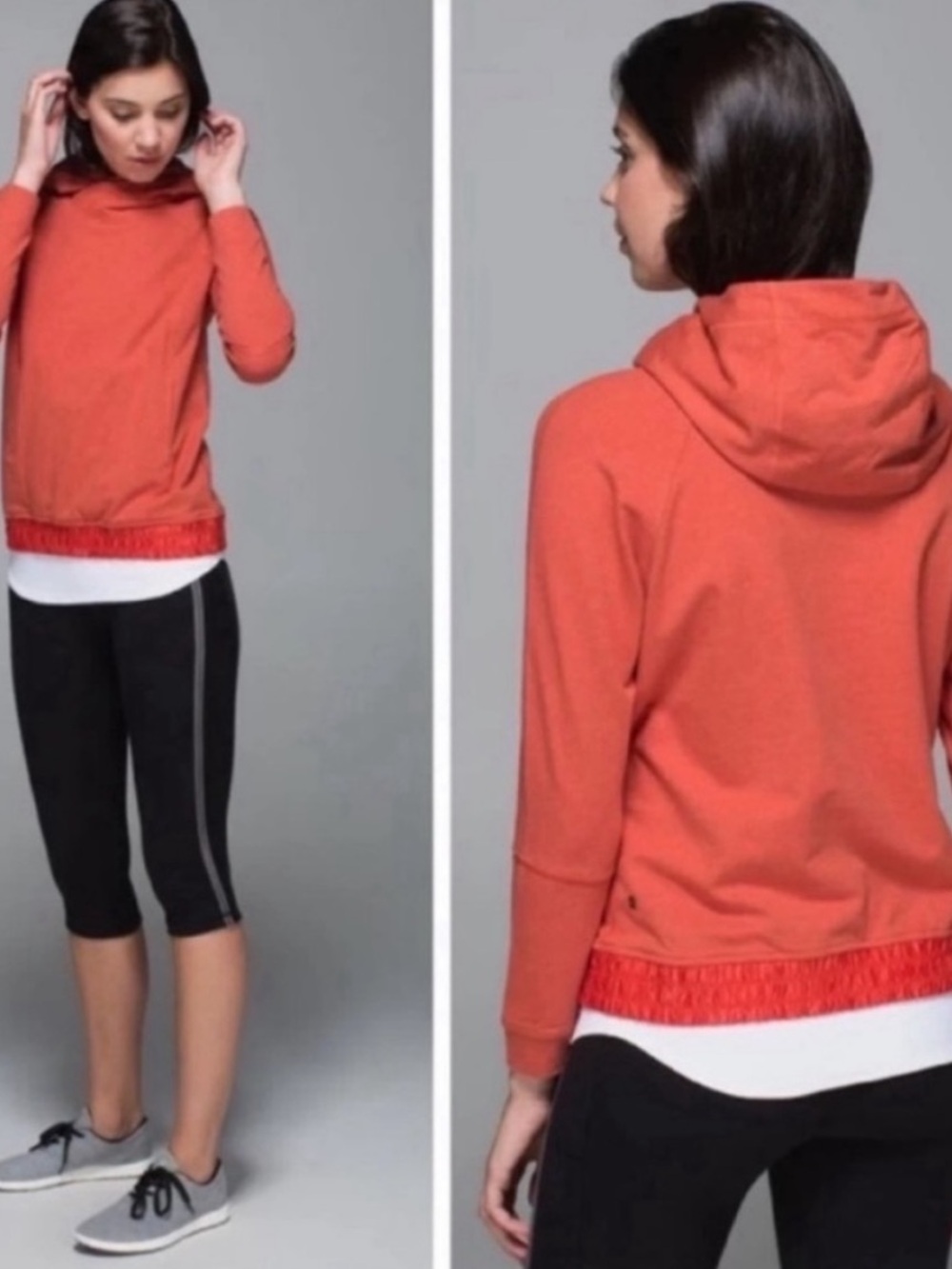 Lululemon All Good Pullover Heathered Coral / Orange | Size 4